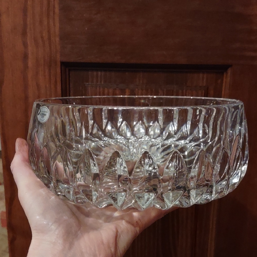 Gorham Full Lead Crystal Made In Germany Crystal Bowl, New, 8''